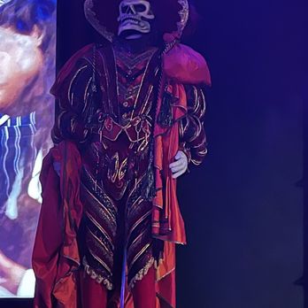 RiseNY - Phantom costume from Masquerade in the holding area before the main ride. - Museums Near Me - New York, New York RiseNY - Phantom costume from Masquerade in the holding area before the main ride. - Museums Near Me - New York, New York