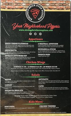 Menu photo 2 Strong’s Brick Oven Pizzeria Cincinnati, OH Menu photo 2 Strong’s Brick Oven Pizzeria Cincinnati, OH