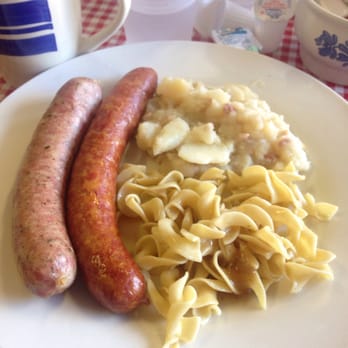 Swan Market - Smoked bratwurst and andouille with a side of potato salad and a side of noodles with gravy. So worth the price! - Meat Shops Near Me - Rochester, New York Swan Market - Smoked bratwurst and andouille with a side of potato salad and a side of noodles with gravy. So worth the price! - Meat Shops Near Me - Rochester, New York