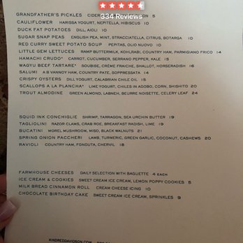 Kindred Restaurant - First time here...Looking forward to it! - New American Near Me - Davidson, North Carolina