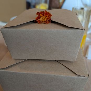 The Hope Farm - Look how cute they packed up my leftovers - Wine Bars Near Me - Fairhope, Alabama