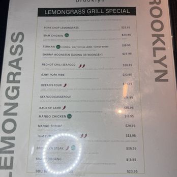 Lemongrass Brooklyn - Menu - Thai Near Me - Brooklyn, New York