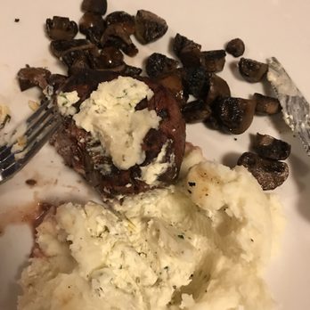 Bibinger's - Tenderloin with button mushrooms, mashed potatoes and herb butter. Skipped the Brussels sprouts due to an allergy - Gastropubs Near Me - Slinger, Wisconsin Bibinger's - Tenderloin with button mushrooms, mashed potatoes and herb butter. Skipped the Brussels sprouts due to an allergy - Gastropubs Near Me - Slinger, Wisconsin