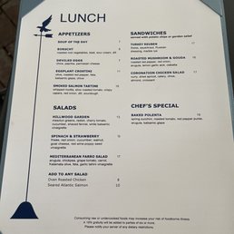 Current menu Current menu