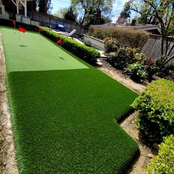 Artificial Turf By Fenix - perfect, clean, backyard artificial turf putting green - Artificial Turf Near Me - Rocklin, California