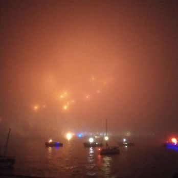 Commodore Cruises & Events - Foggy fireworks and lots of boats. - Boat Charters Near Me - Alameda, California