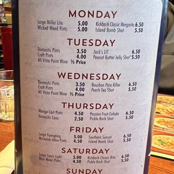Kickback Jack's - Drink options... - Sports Bars Near Me - Suffolk, Virginia Kickback Jack's - Drink options... - Sports Bars Near Me - Suffolk, Virginia