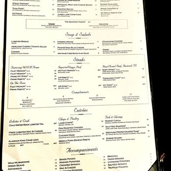 Vic & Anthony's Steakhouse - Menu - Steakhouses Near Me - Houston, Texas Vic & Anthony's Steakhouse - Menu - Steakhouses Near Me - Houston, Texas