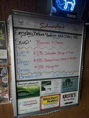 Menu photo 2 Schneider's Pub Indianapolis, IN