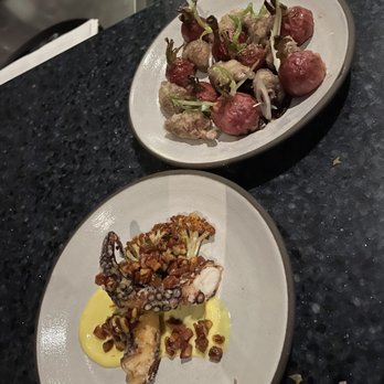 Barbara - Octopus - cooked perfectly.  Chicken heart, could use a little acid and the radishes are a little bit too grown hence slight bitterness. - Canadian (New) Near Me - Vancouver, British Columbia