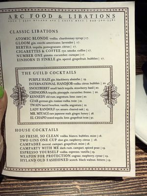 Menu photo 4 ARC Restaurant Food & Libations Costa Mesa, CA