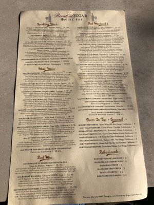 Menu photo 7 Residual Sugar Wine Bar Concord, CA