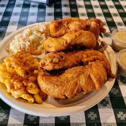 5 Tenders with Slaw and Mac & Cheese