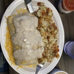 Sophia's House of Pancakes - Breakfast burrito with home fries