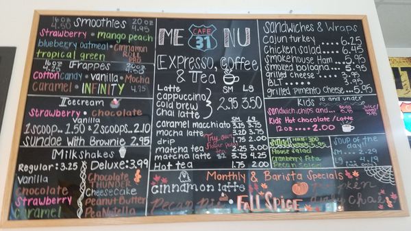 Menu photo 2 Cafe 31 White House, TN