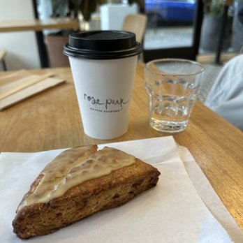 Rose Park Roasters - Maple Lavender Latte and Maple, Date, Pecan scone. - Coffee & Tea Near Me - Long Beach, California Rose Park Roasters - Maple Lavender Latte and Maple, Date, Pecan scone. - Coffee & Tea Near Me - Long Beach, California