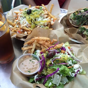 Spitz - Studio City - Street Cart Wrap, Fries, and Greek Salad - YUM! - Mediterranean Near Me - Studio City, California Spitz - Studio City - Street Cart Wrap, Fries, and Greek Salad - YUM! - Mediterranean Near Me - Studio City, California