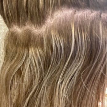 Salon Platinum - Not close to the scalp, uneven highlights with orange at the top - Hair Salons Near Me - Conway, Arkansas