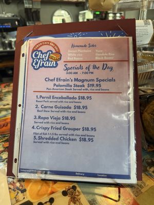 Menu photo 1 El chef Efrain Tavares, FL Menu photo 1 El chef Efrain Tavares, FL