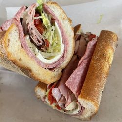 Talluto's Authentic Italian Food - Italian hoagie with hot and sweet peppers.
