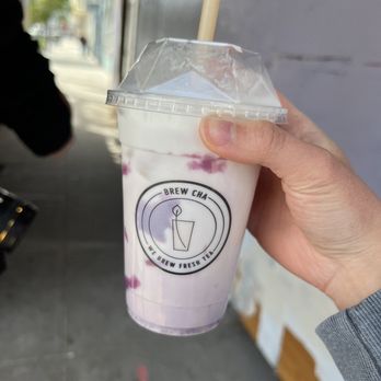 Brew Cha - Ube taro latte - Bubble Tea Near Me - San Francisco, California Brew Cha - Ube taro latte - Bubble Tea Near Me - San Francisco, California