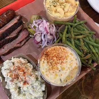 Terry Black's Barbecue - Potato salad, cream corn, green beans, Mac n cheese - Barbeque Near Me - Austin, Texas Terry Black's Barbecue - Potato salad, cream corn, green beans, Mac n cheese - Barbeque Near Me - Austin, Texas