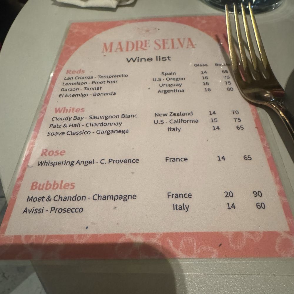 Madre Selva - menu - Latin American Near Me - Atlanta, Georgia