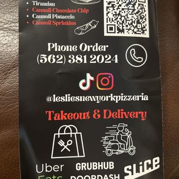 Leslie’s Pizzeria - Menu - Pizza Near Me - Downey, California