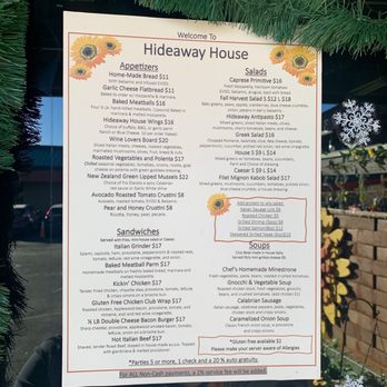 Hideaway House - Menu - Pizza Near Me - Sedona, Arizona Hideaway House - Menu - Pizza Near Me - Sedona, Arizona
