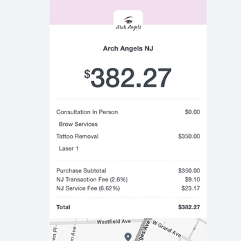 Arch Angels NYC - receipt - I tipped on top of that also! - Eyebrow Services Near Me - Rahway, New Jersey Arch Angels NYC - receipt - I tipped on top of that also! - Eyebrow Services Near Me - Rahway, New Jersey
