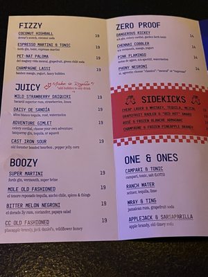 Menu photo 8 Close Company Las Vegas, NV