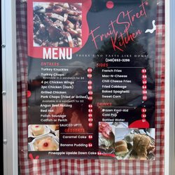 Fruit Street Kitchen - The posted menu; be sure to ask about the daily secret menu for more delicious choices