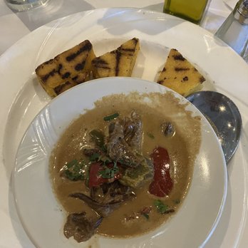 Enzo's - Polenta with mushroom and hot pepper sauce - Italian Near Me - Bronx, New York Enzo's - Polenta with mushroom and hot pepper sauce - Italian Near Me - Bronx, New York