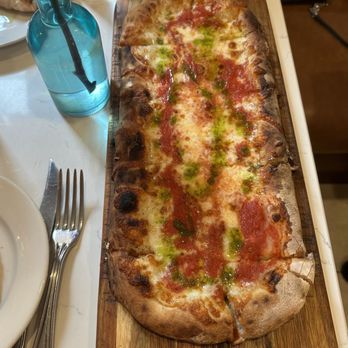 La Bohème - La Margarita Pizza with Pesto sauce added - Pizza Near Me - Hoboken, New Jersey