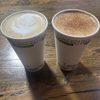 Old Soul - Vanilla Latte on the Left. Mocha on the right. - Coffee & Tea Near Me - Sacramento, California Old Soul - Vanilla Latte on the Left. Mocha on the right. - Coffee & Tea Near Me - Sacramento, California