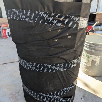 Rain Water Systems - day 2 - sump basin wrapped in fiber cloth - Gutter Services Near Me Rain Water Systems - day 2 - sump basin wrapped in fiber cloth - Gutter Services Near Me