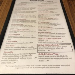 Papa's Mexican Grill - Weekday Lunch menu