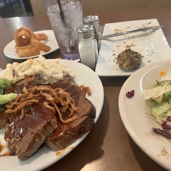 BrickStone Brewery - Meatloaf , stuffed mushrooms and Caesar salad - New American Near Me - Bourbonnais, Illinois BrickStone Brewery - Meatloaf , stuffed mushrooms and Caesar salad - New American Near Me - Bourbonnais, Illinois