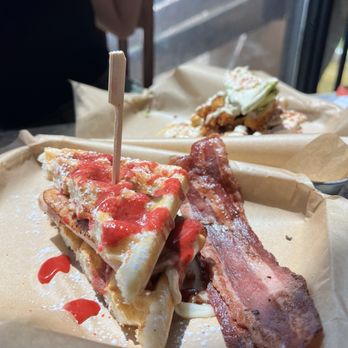Waco Waffle - alico with turkey bacon the silo - Waffles Near Me - Waco, Texas Waco Waffle - alico with turkey bacon the silo - Waffles Near Me - Waco, Texas
