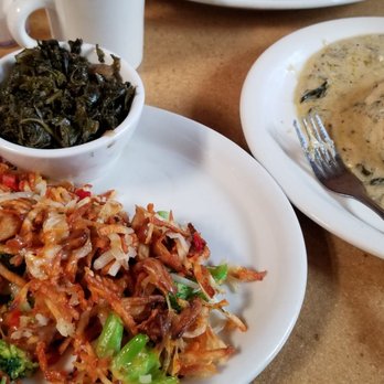 Gravy - Veggie hash w/ greens & biscuit w/ veggie gravy - American Near Me - Portland, Oregon