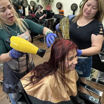 Professional Hair Studio - So thick they needed two hairdryers! - Hair Salons Near Me - Richmond, Texas Professional Hair Studio - So thick they needed two hairdryers! - Hair Salons Near Me - Richmond, Texas