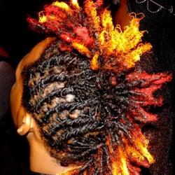 Sonia's Hair Styling & Dreadlocks - mohawk style with color for hair show