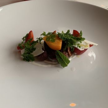 Winvian Farm - Roasted beets with strawberries and mint - Hotels Near Me - Morris, Connecticut