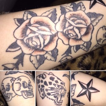 Patriots Tattoo Piercing - black and grey traditional style work by Nathan. Roses freshly touched up and fresh nautical star. - Tattoo Near Me - Fairfax, Virginia Patriots Tattoo Piercing - black and grey traditional style work by Nathan. Roses freshly touched up and fresh nautical star. - Tattoo Near Me - Fairfax, Virginia