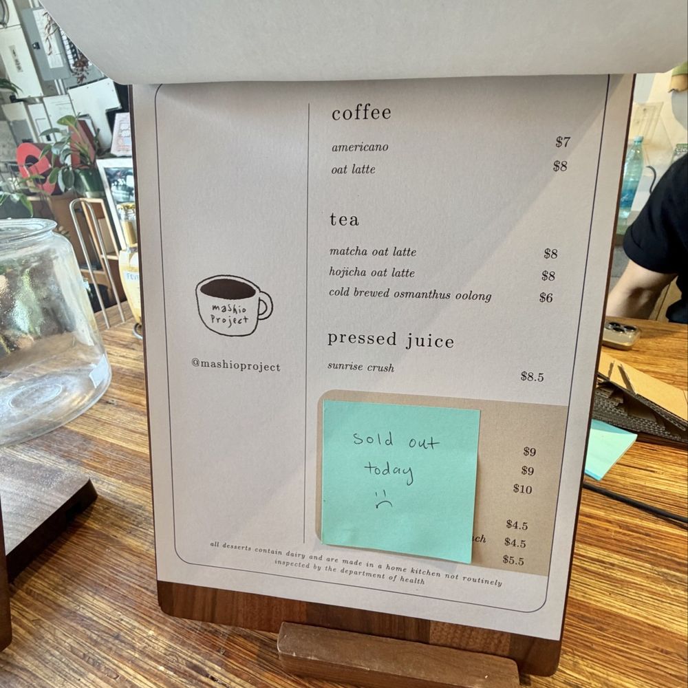 Mashio Project - Coffee, tea, n' pressed juice menu 04.11.2026 - Coffee & Tea Near Me - Honolulu, Hawaii Mashio Project - Coffee, tea, n' pressed juice menu 04.11.2026 - Coffee & Tea Near Me - Honolulu, Hawaii