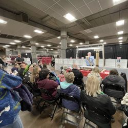 Roy Wilkins Auditorium - Watching the judge at the Cat Show.