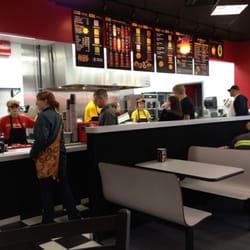 Hot Head Burritos - Front counter, not unlike Chipotle