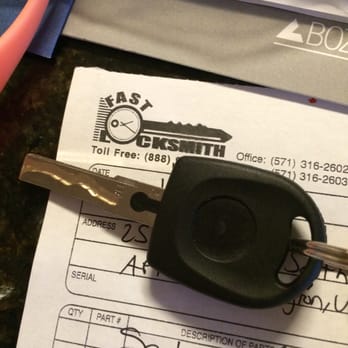 Fast Locksmith - My new key from Fast Locksmith - made in the van, on the spot! - Keys & Locksmiths Near Me - Mclean, Virginia