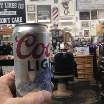 Eagle and Pig Barber - Enjoying an Ice cold Silver Bullet. - Barbers Near Me - Costa Mesa, California