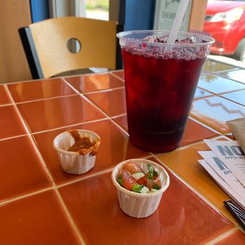 Taqueria Puebla - Agua de Jamaica- Rooboius juice - Mexican Near Me - Mukilteo, Washington
